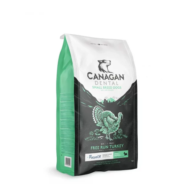 Pienso Canagan para perros pequeños elaborado en pavo compero prodental con PlaqueOff