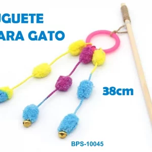 Juguete para Gato Palo y Punta con Anillo 3 Cuerdas 38 cm