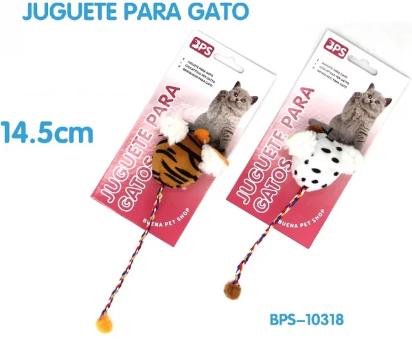 Juguete para Gato tipo Bellota con Alas de 14,5cm