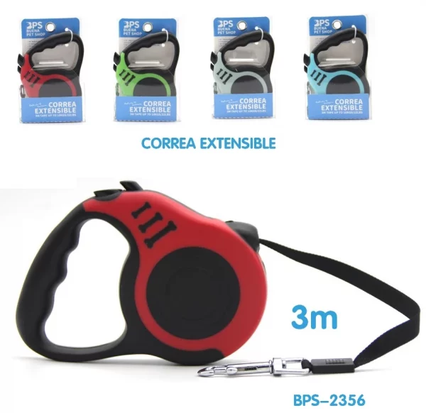 Correa de Paseo para Perro Extensible 3m- Huesitos