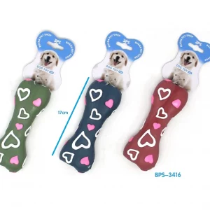 Juguete de Látex Hueso Corazones para Perro 17cm