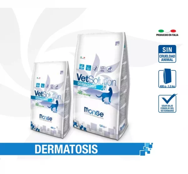 Bolsa Monge VetSolution FELINE DERMATOSIS 400g-1,5kg