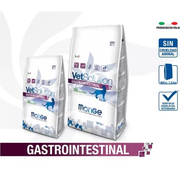 Bolsa Monge VetSolution FELINE GASTROINTESTINAL 400g-1,5kg